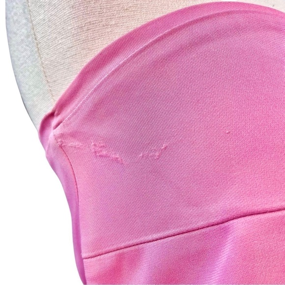 Cristinaeffe Collection Italy Strapless Bow Stretch Dress Pink Size IT 46 US 10 - Picture 7 of 10